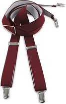 JB Collection - Bretels - bretels bordeauxrood smal - bordeauxrood
