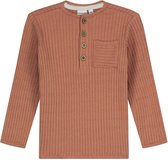 Prénatal peuter shirt - kinderkleding voor jongens - maat 86 - roodbruin