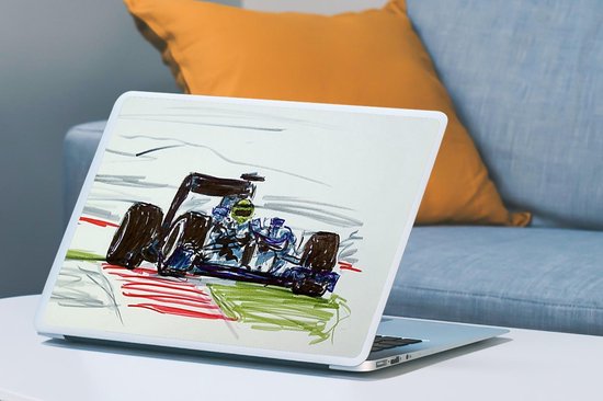 Sticker pour ordinateur portable - 17,3 pouces - une voiture de course de Formule 1