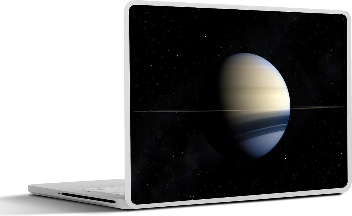 Afbeelding van product SleevesAndCases  Laptop sticker - 15.6 inch - De planeet Saturnus van de zijkant