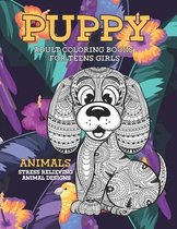 Adult Coloring Books for Teens Girls - Animals - Stress Relieving Animal Designs - Puppy