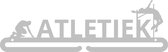 Atletiek Medaillehanger RVS (35cm breed) - Nederlands product - incl. cadeauverpakking - sportcadeau - topkado - medalhanger - medailles - kogelslingeren - kogelstoten- verspringen- hoogspringen