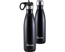Pulver - Luxe RVS Thermosbeker - Drinkfles - BPA Vrij - 500 ml - Waterfles met Rietje en isolatie - Drinkfles - Dubbele isolatie - Kinderen & volwassenen - Zwart Pulver - Luxe RVS Thermosbeker - Drinkfles - BPA Vrij - 500 ml - Waterfles met Rietje en isolatie - Drinkfles - Dubbele isolatie - Kinderen & volwassenen - Zwart
