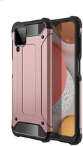 Armor Hybrid Samsung Galaxy A12 Hoesje - Rose Goud