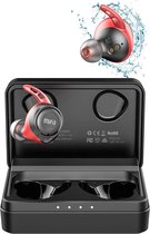 MIFA X11 True Wireless Sport Earbuds [Black & Red] – Bluetooth 5.0 – IPX7 Waterbestendig – Noise Cancelling – CVC 8.0 Microfoon – 100 uur Speeltijd – Draadloze Oordopjes – Geschikt voor Apple