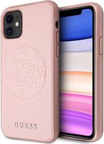 Guess Saffiano Hard Case voor Apple iPhone 11 (6.1") Rosé Goud