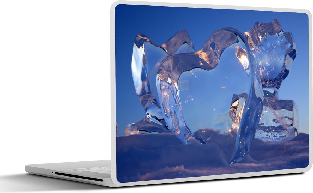 Afbeelding van product SleevesAndCases  Laptop sticker - 13.3 inch - Hart ijs sculptuur