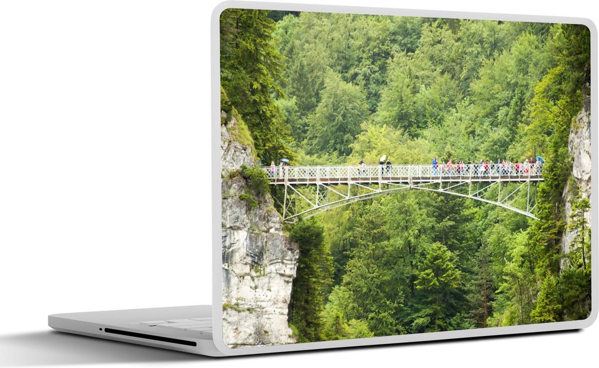 Afbeelding van product SleevesAndCases  Laptop sticker - 11.6 inch - Hangbrug in het Nationaal Park Bayerischer Wald