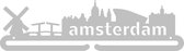 Amsterdam Medaillehanger RVS (35cm breed) - Nederlands product - incl. cadeauverpakking - sportcadeau - topkado - medalhanger - medailles - skyline  - marathon - halve marathon - muurdecoratie
