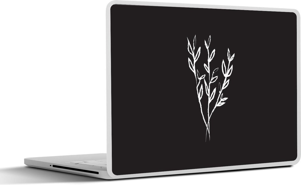 Laptop sticker - 14 inch - Planten - Boeket - Line art - 32x5x23x5cm - Laptopstickers - Laptop skin - Cover