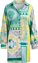 Printed shirt dress green