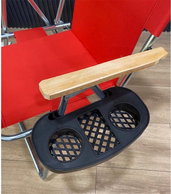Bekerhouder Campingstoel-klapstoel accessoires-Bijzettafel-Clip-Op-Zwart van Merkloos — afbeelding 4