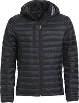 Clique Hudson Hooded Heren Outdoor Jas - Zwart - Maat XXL