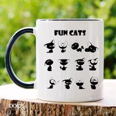 Fun cats - Customized mokken en bekers - mokken met tekst - mokken - bekers - cadeautje - cadeau voor vrouw - cadeau vor man - keramiek servies - cadeautje voor haar - cadeautje voor hem