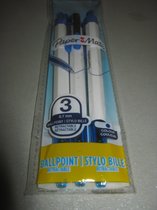 3 Stuks PaperMate balpennen 6-kant grip blauw 0.7mm M