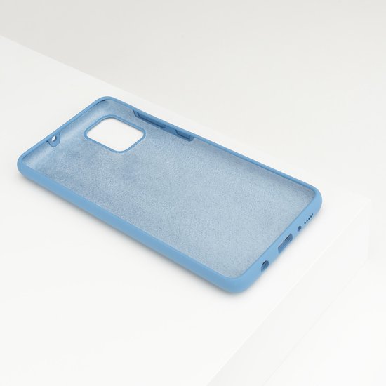 Étui rigide en Siliconen BMAX pour Samsung Galaxy A71 - Couverture rigide - Étui de protection - Étui de téléphone - Étui rigide - Protection de téléphone - Blauw Denim