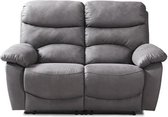 2-zits manuele relaxbank - Grijze stof - L 152 x D 92 x H 107 cm - SOBRAL