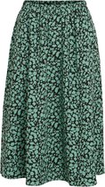 VILA VISTEFANIE HW MIDI SKIRT Black Dames Rok - Maat 42