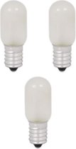 Buislampje 10w E14 mat - 3 STUKS - lamp voor nachtlamp - 18 x 52 mm