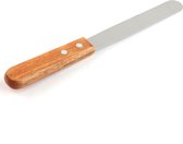 Orange85 Glazing Knife Couteau à Palette - Acier Inoxydable - avec Manche en Bois - 23 cm - Argent - Plat - Couteau à Gâteau - Batterie de cuisine