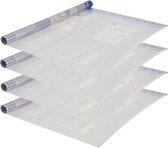Paquet de 4 x Boeklon transparente auto-adhésive 250 x 50 cm - Couvertures de Boeken couverture papier feuille de plastification
