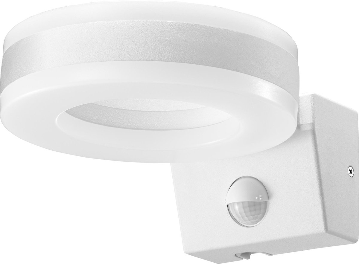 Buitenlamp met Bewegingssensor HOWLIT – Tuinverlichting 4000K – Buitenverlichting met IP65 - Muurlamp 1800lm – Wandlamp buiten IK10 - Wit