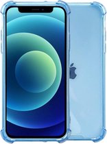 Smartphonica iPhone 12 Mini transparant siliconen hoesje - Blauw / Back Cover geschikt voor Apple iPhone 12 Mini