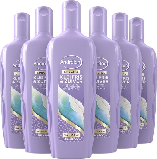 Andrélon Klei Zuiver Shampoo 6 x 300 ml - Voordeelverpakking | bol.com
