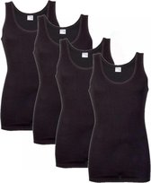 Set van 5x stuks grote maten Beeren heren hemd zwart - Classic heren singlet zwart plussize, maat: 3XL