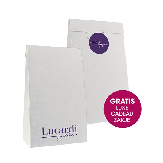 Lucardi Unisex oorbellen met witte zirkonia vierkant - Oorbellen - Cadeau - Echt Zilver - Zïlverkleurig - Zilverkleurig - Lucardi