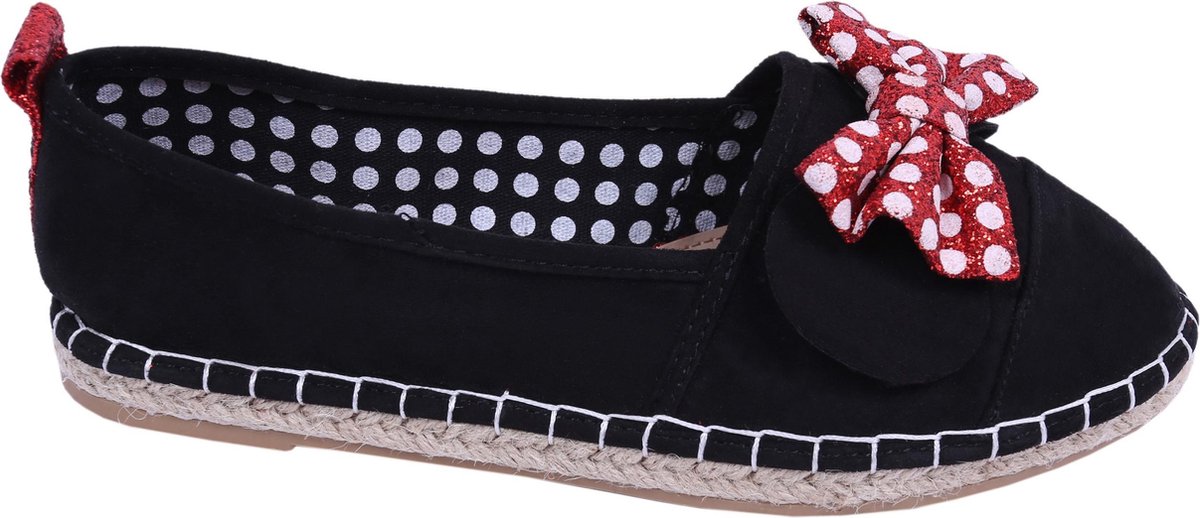 Zwarte espadrilles met een Minnie Mouse DISNEY strik MAAT 39 EU