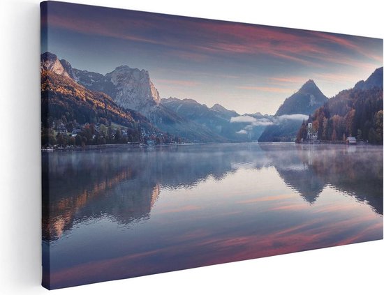 Artaza - Peinture sur toile - Lac dans les Montagnes - 120 x 60 - Groot - Photo sur toile - Impression sur toile