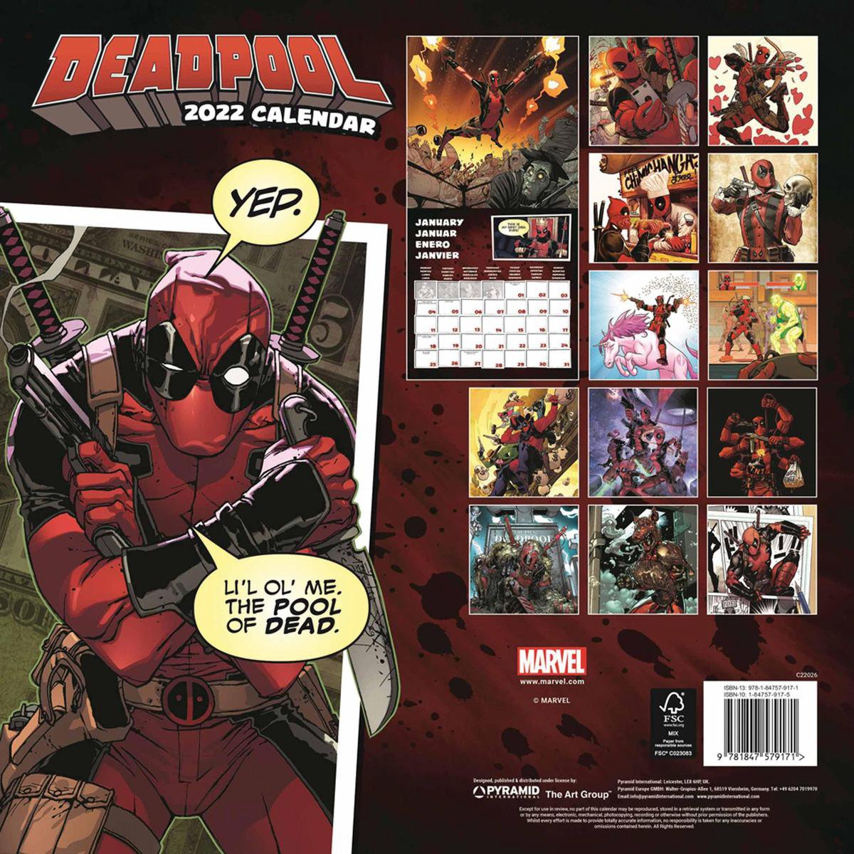 Kalender 2022 Deadpool  bol.com