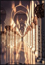 Poster van de beroemde Sheikh Zayed white mosquein Abu Dhabi - 13x18 cm