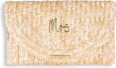 Zomerse clutch straw met tekst Mrs