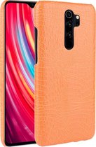 Xiaomi Redmi Note 8 Pro Hoesje - Mobigear - Crocodile Serie - Hard Kunststof Backcover - Oranje - Hoesje Geschikt Voor Xiaomi Redmi Note 8 Pro