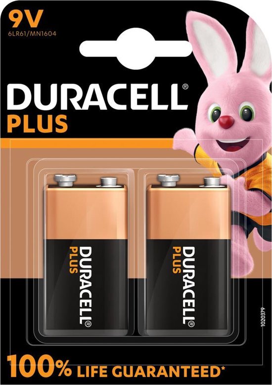 Duracell Plus Alkaline 9V batterijen - 6 stuks