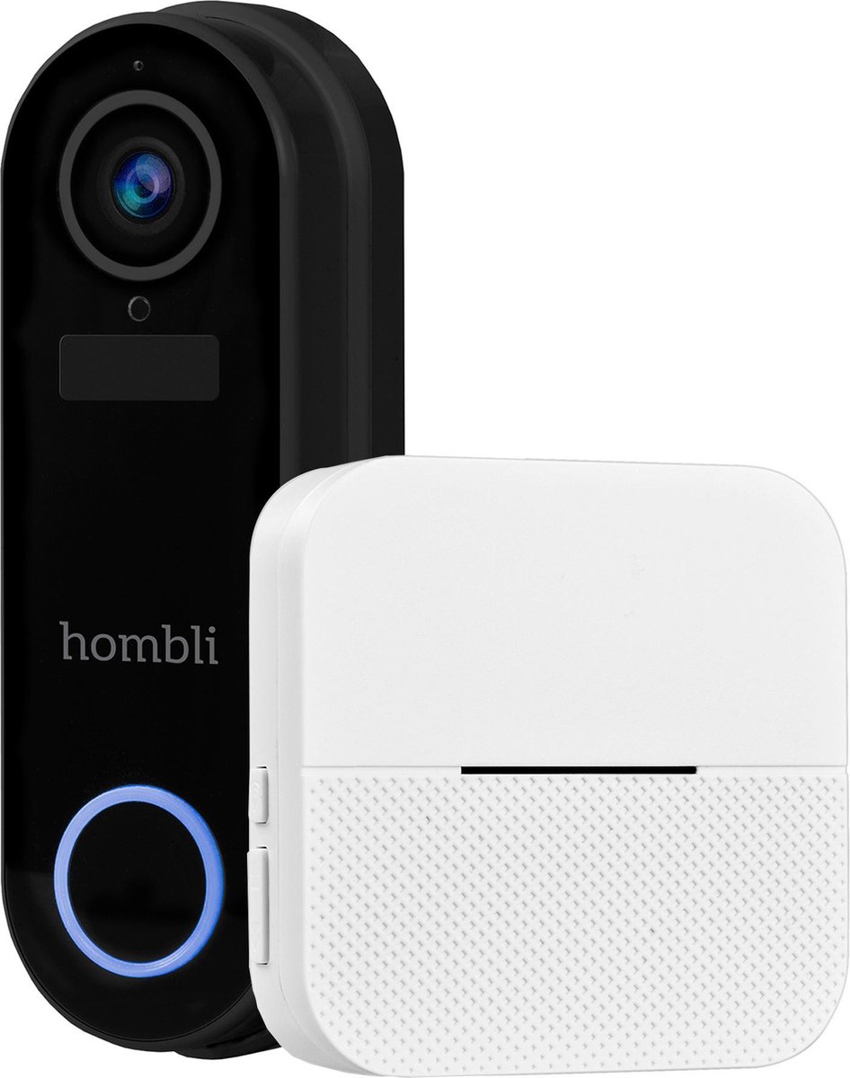 Hombli Smart Doorbell 2 Pack - Black (incl. Chime)