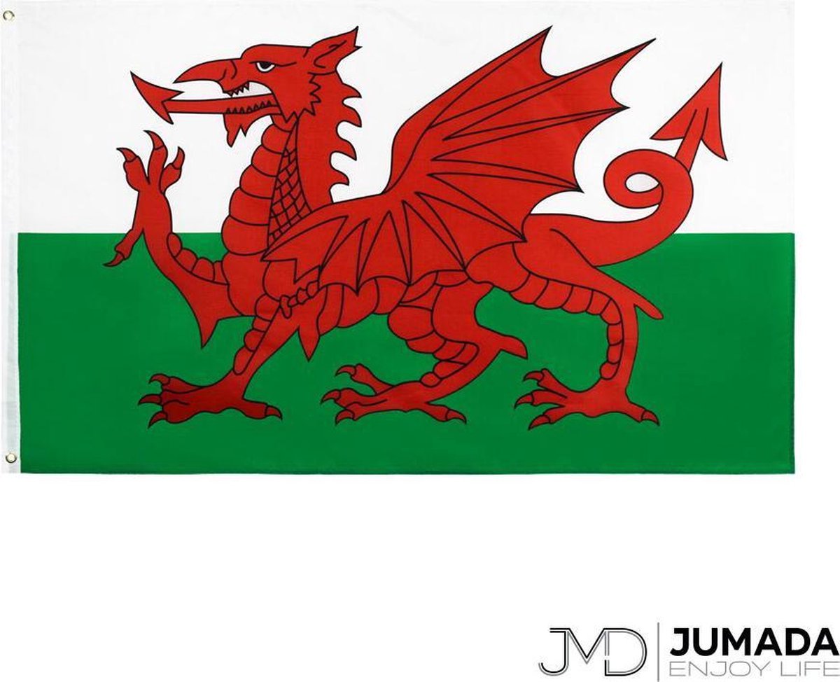 Jumada's Welshe Vlag Flag of Wales Vlag Wales Vlaggen Polyester 150 x 90 cm Jumada's Welshe Vlag Flag of Wales Vlag Wales Vlaggen Polyester 150 x 90 cm