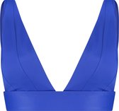 Hunkemöller Dames Badmode Triangle bikinitop Luxe - Blauw - maat XL