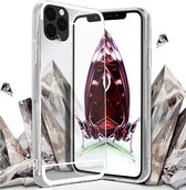 geschikt voor iPhone 11 Pro zilveren siliconen hoesje met spiegel/mirror achterkant geschikt voor een optimale bescherming van de iPhone 11 Pro, bling bling case
