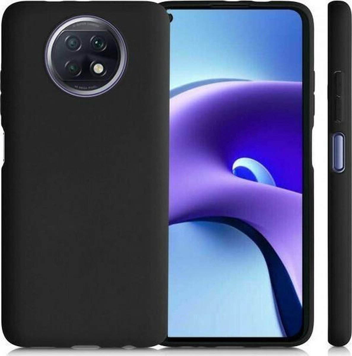 Hoesje Geschikt voor: Xiaomi Redmi Note 9T - Silicone - Zwart
