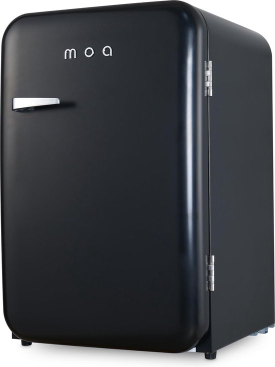 Koelkast: MOA Retro Koelkast Tafelmodel - 115 Liter - Zijdeglans zwart - RF130B, van het merk MOA