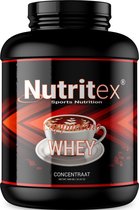 Nutritex© Premium Whey Proteine Shake - 100% Hulpstofvrij - Extra BCAA's - 908 Gram - Cappuccino