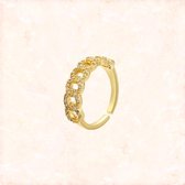 Jobo By JET - gouden coco ring - Verstelbaar - one size