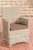 Tuinstoel - Fauteuil - Met kussen - Naturel