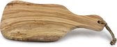 Bowls and Dishes Pure Olive Wood Olijfhouten Borrelplank - Tapasplank - Kaasplank - Hapjesplank - Serveerplank met handvat L 40 t/m 45 cm - Borreltip!