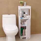 Houten badkamer of toiletkastje 89 cm hoog