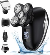 BS® Scheerapparaat en Baard Trimmer voor Mannen - Droog & Nat Scheren - Bodygroomer Draadloos - Black Edition