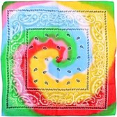 Fako Fashion® - Paisley Bandana - Tie Dye Swirl - Multicolor - Meerkleurig - Print 1